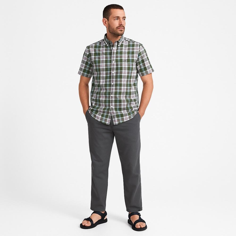 prAna Double Peak E-Waist Pants Men XXL 30 Flint Gray Lightweight Organic Cotton